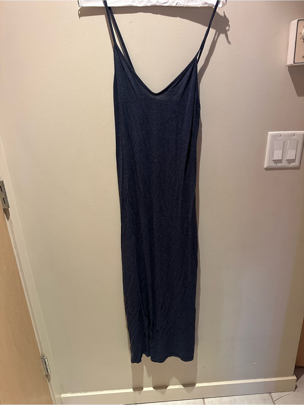 Women's Navy Slip Dress with Spaghetti Straps